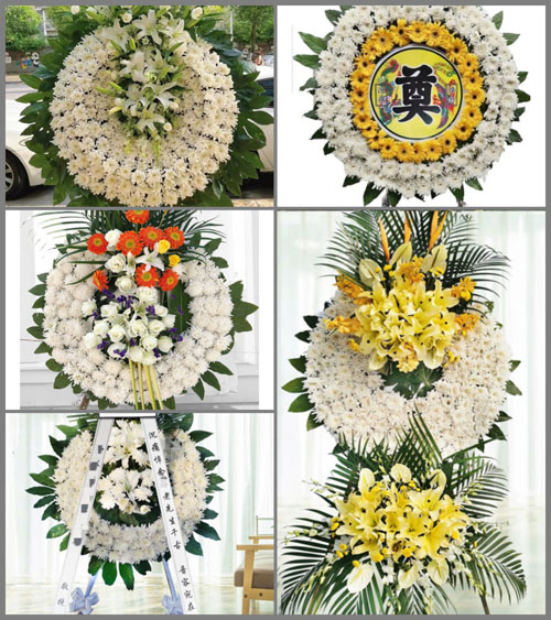 江苏泰州靖江市马桥镇九一村花圈速递